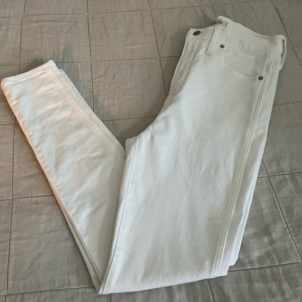 Madewell Women's White 10” High-Rise Skinny Jeans in Sz 29